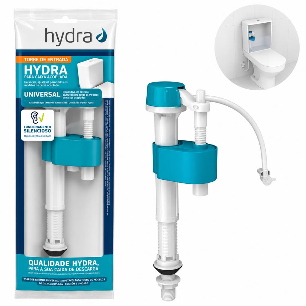 Torre de Entrada Universal Caixa Acoplada com Boia Regulável Deca Hydra Original 1100.SI.58.01