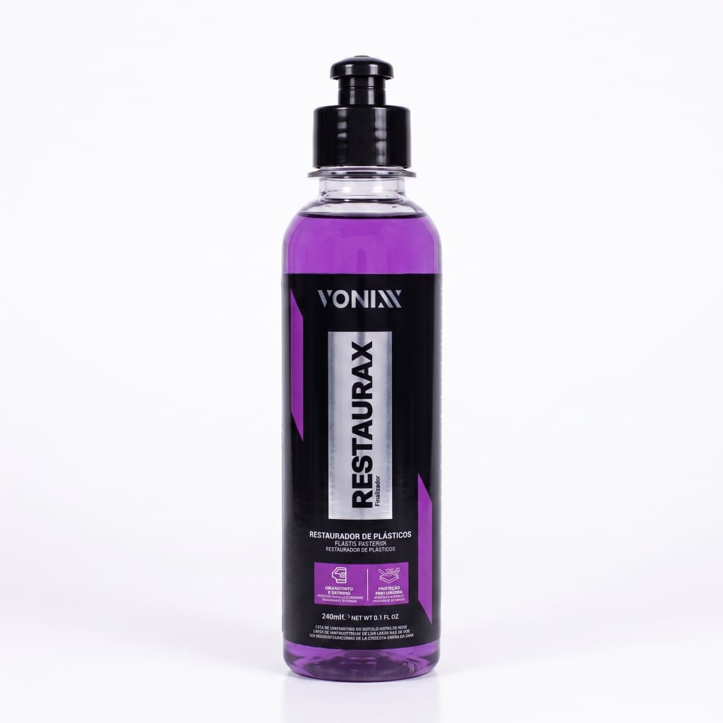 Restaurax Vonixx 240ML Restaurador de Plásticos Internos e Externos para Carro e Moto Automotivo