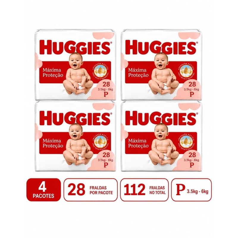 Kit 4 PACOTES FRALDA HUGGIES SUPREME CARE PROTEÇÃO MÁXIMA ENVIO IMEDIATO