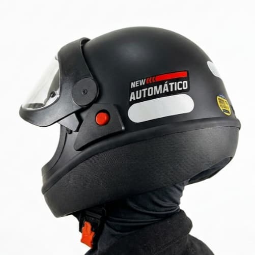 CAPACETE EBF AUTOMATICO ORIGINAL MOTOBOY ESTILO SAN MARINO CERTIFICADO NOVO COM VISEIRA AUTOMATICA