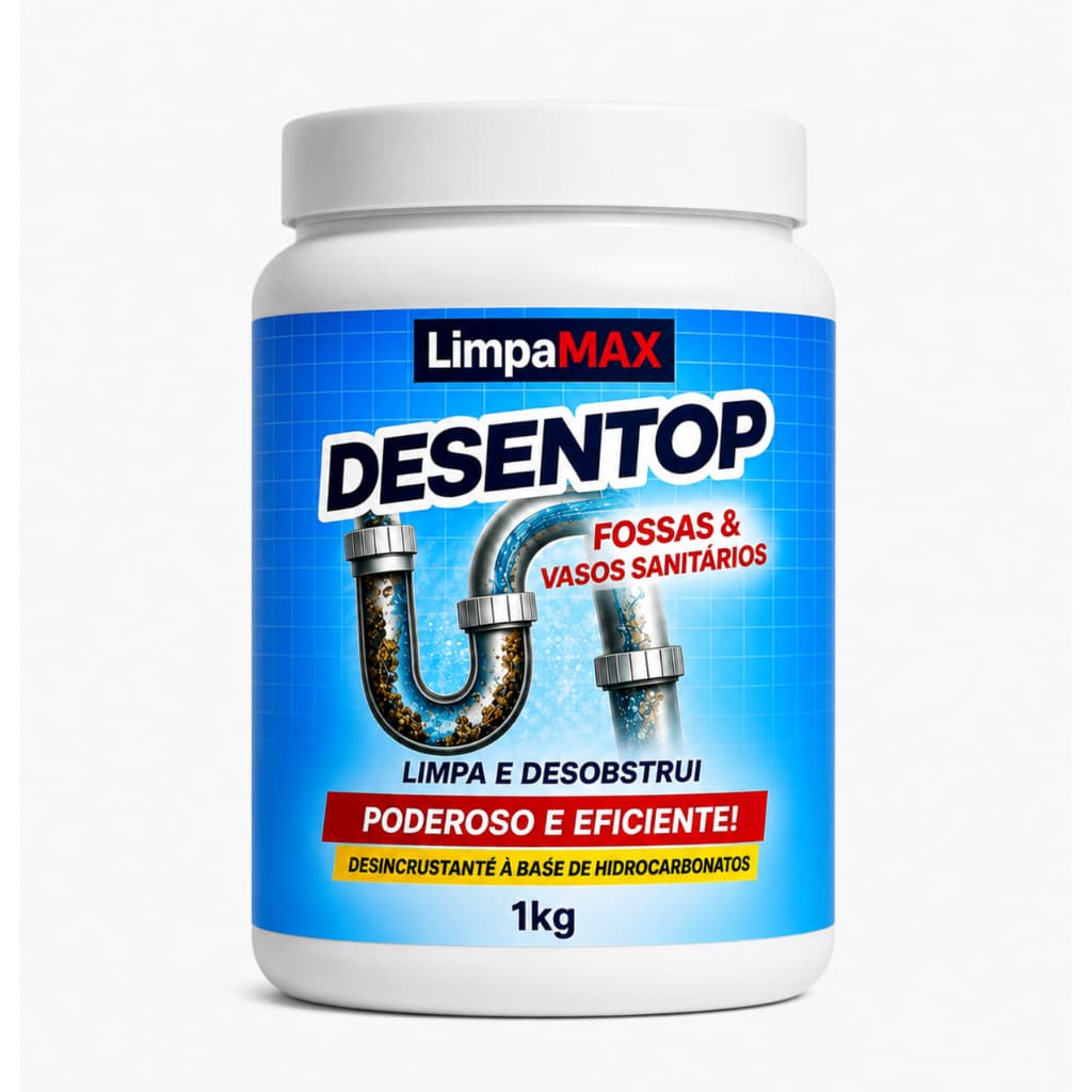 Desentop Desentupidor para Fossas, Vasos Sanitários, Ralos e Pia 100g 250g 500g 1kg