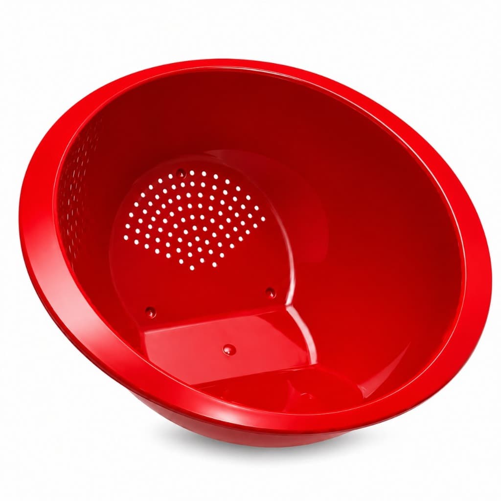 Escorredor de Arroz Uninjet com Furos Prático Ideal para Cozinha - Vermelho
