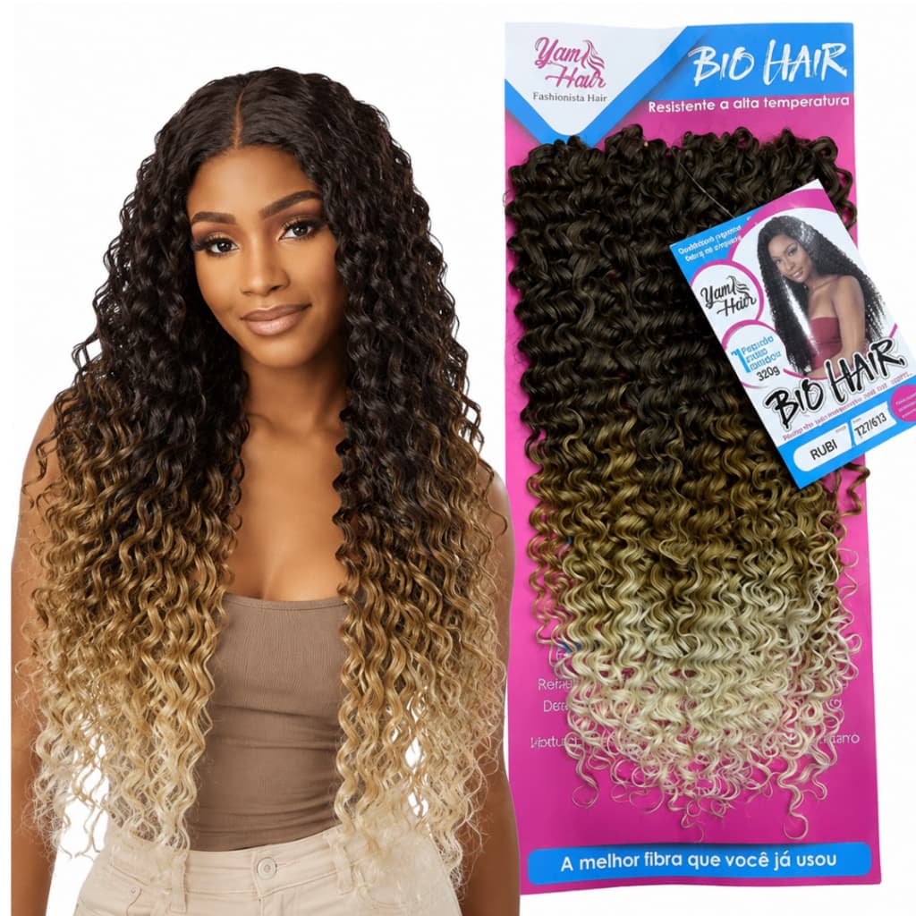 Cabelo Fibra De Proteína Rubi Cacheado Crochet Braids 60 Cm