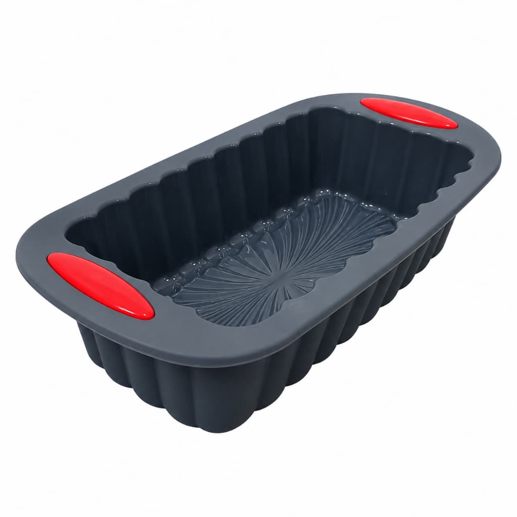 Forma Pão Bolo De Silicone Retangular Antiaderente 28x12x6cm