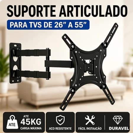 Suporte Para TV Articulado 14 a 55 Polegadas de Parede Lcd Led Tv Smart Universal Televisão