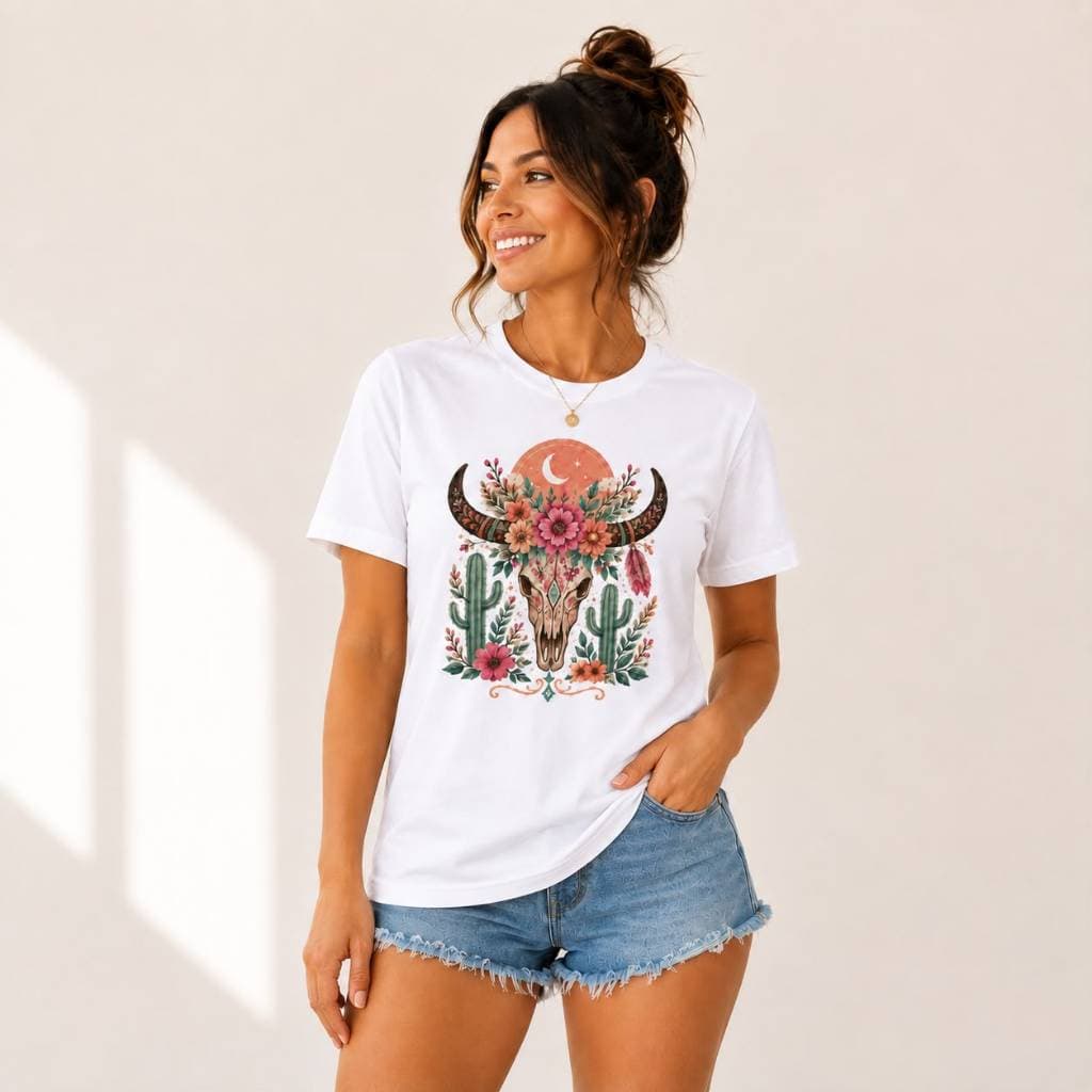 Camiseta Country Feminina Cowgirl Festa do Peão Rodeio Western Sertaneja 100% Algodão Premium