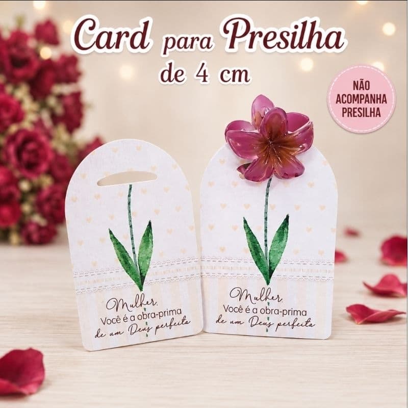 Cards, para Presilha de 4cm, (SEM PRESILHA) clientes, pedidos, igreja, presentes e mimos