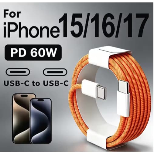 Cabo Carregador Para iPhone 8 11 12 13 14 15 16 17Tipo C C