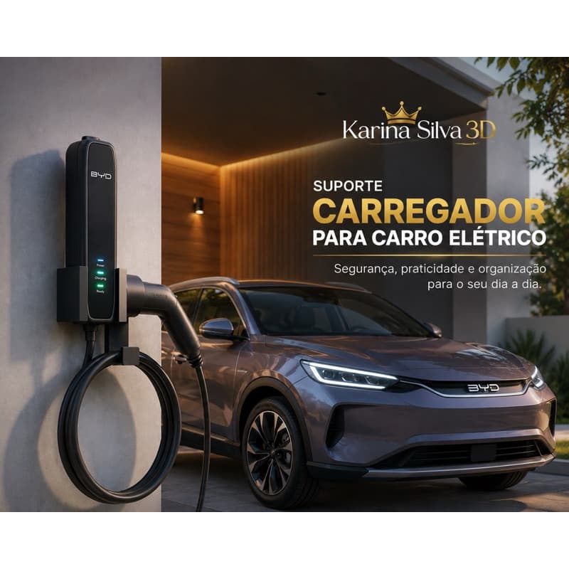 Suporte Carregador Carro Elétrico Para BYD Dolphin, BYD Song Plus. BYD Song Pro ,BYD Yuan Plus.,BYD Seal