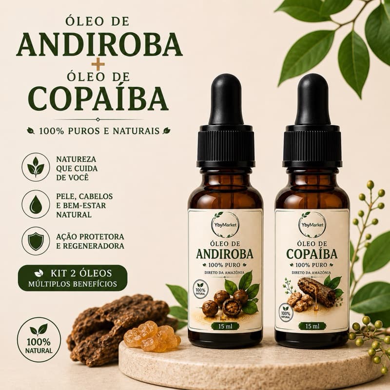 Kit Óleo de Andiroba + Óleo de Copaíba | 15 ml cada