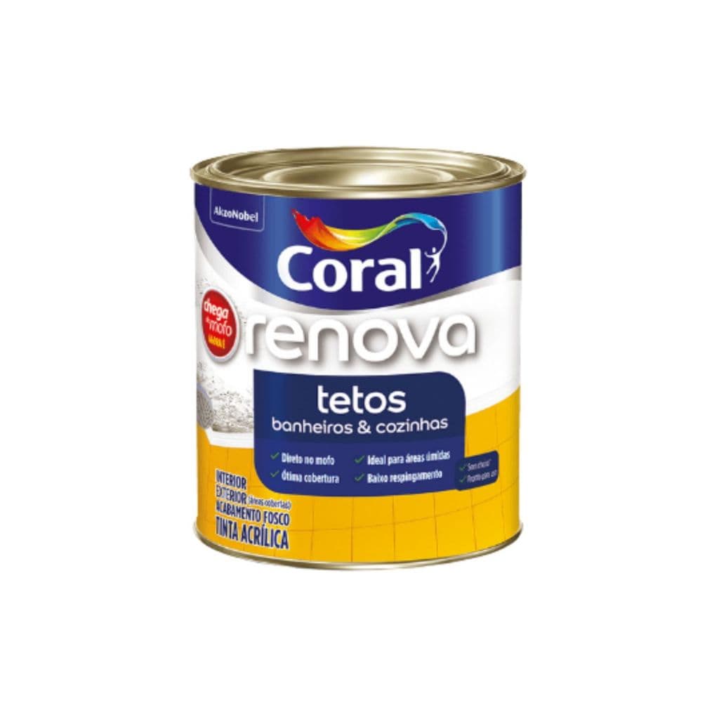Tinta Coral Branco Renova Tetos Banheiros E Cozinhas 900ml