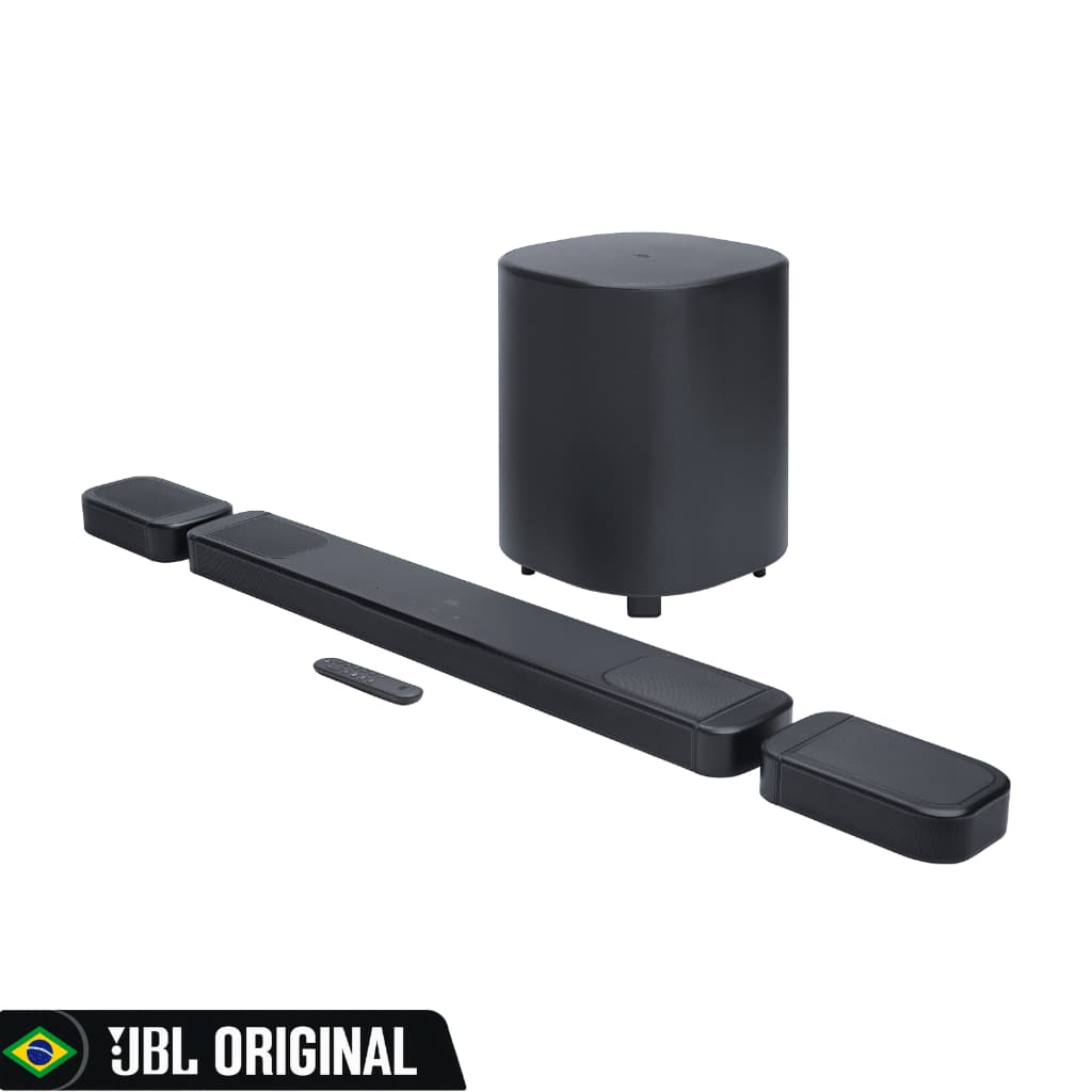 JBL, Barra de Som, BAR 1000 MK2, Soundbar, 7.1.4 Canais, Dolby Atmos - Preta