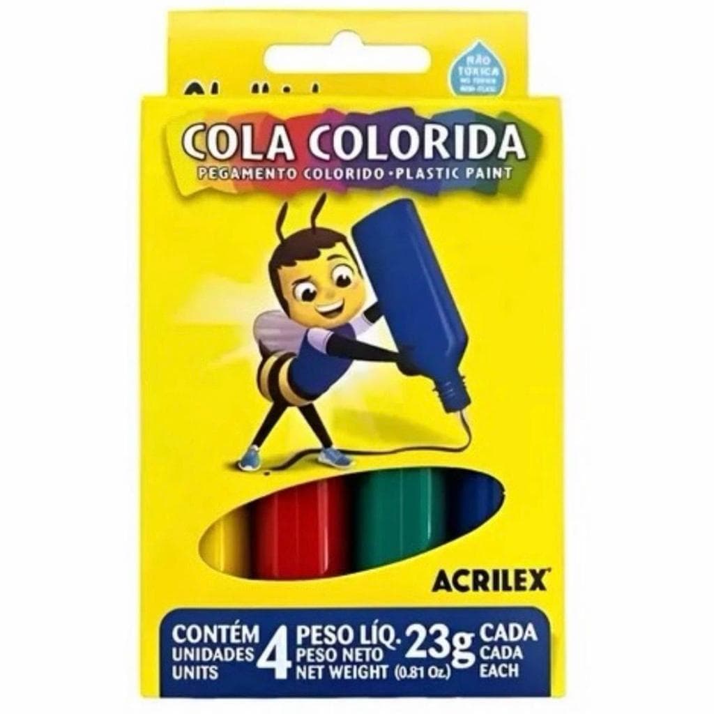 Cola Colorida com 4 Cores 23gr - Acrilex