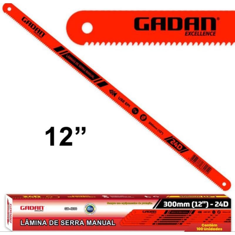 Serra de arco Manual Gadan 12" (300mm) – 24 Dentes arco de Serra