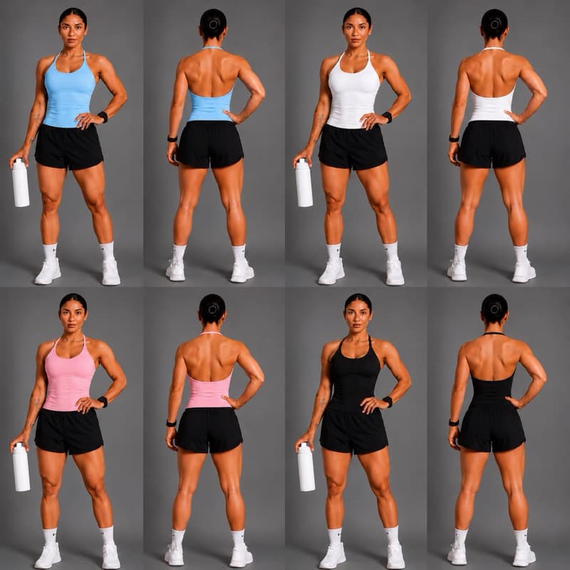 Kit 04 Blusas Frente Ùnica Alcinha Reforçada Poliamida Premium Fitness FUN