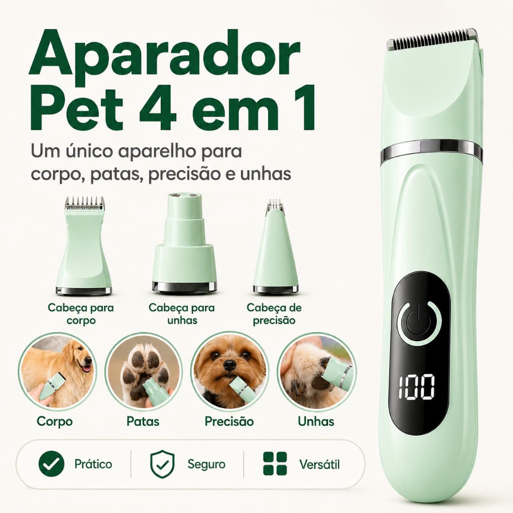 2 cores 4 in 1 Pet grooming trimmer Kit Rechargeable Pet grooming Machine Cat trimmer Noise Wire Kit
