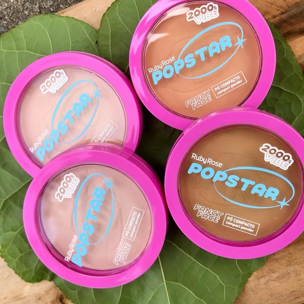 Pó Compacto Ruby Rose Popstar Fancy Face – Diversas Cores