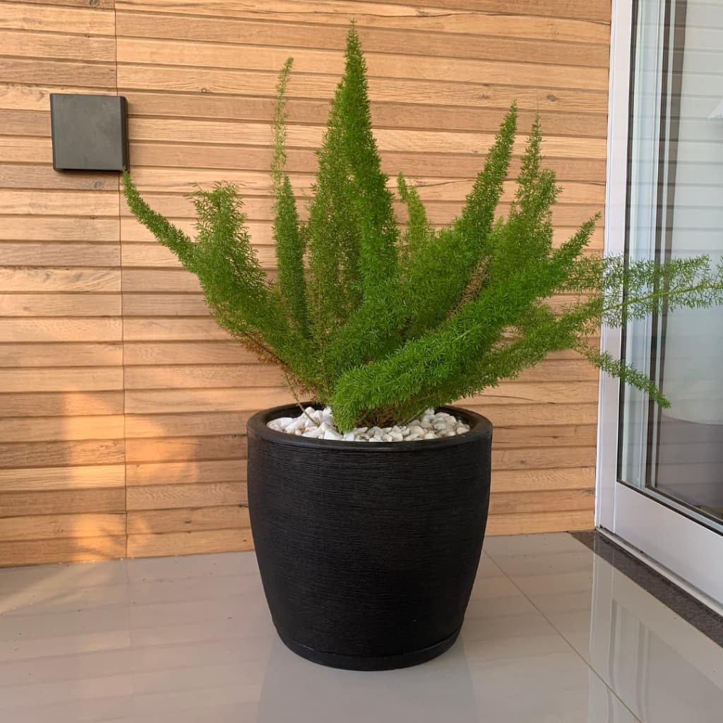 Vaso para planta Redondo Bojo Grafiato 1 ambiente interno e externo