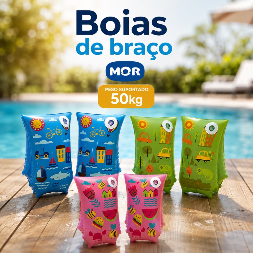 Boia de Braço Inflável Infantil Até 50 Kg Para Piscina Segurança e Diversão Meninos e Meninas