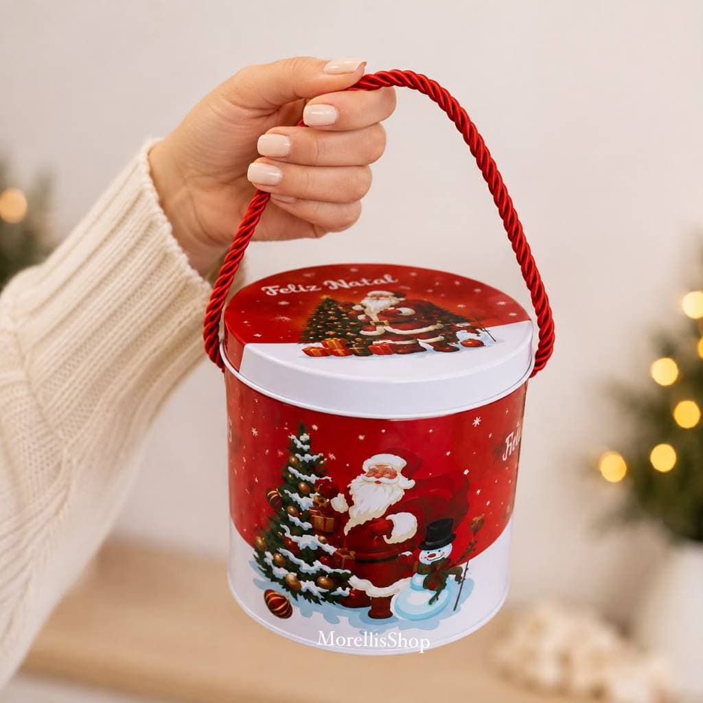 Latas De Natal Decoradas Para Doces Presente Mini Panetones De Metal Estampas Sortidas
