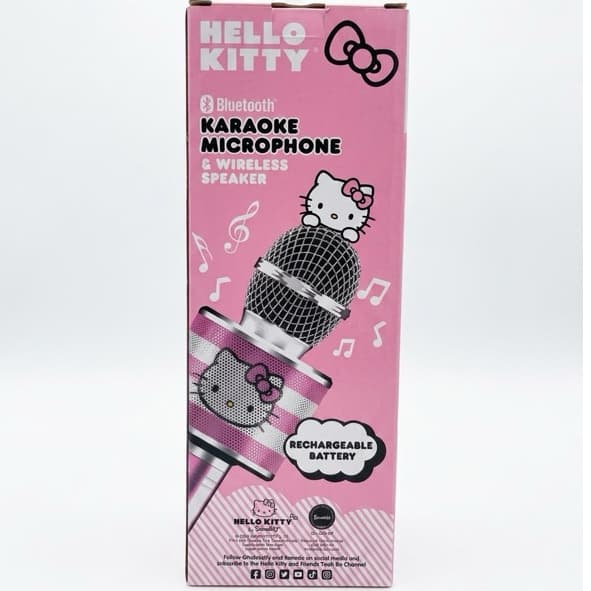 Hello Kitty Bluetooth Alto Falante Caixinha De Som Sem Fio Recarregável Rosa Sanrio