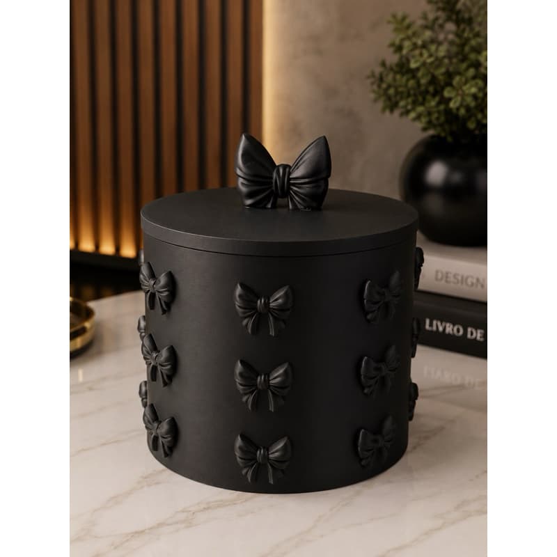 Caixa Organizadora Decorativa com Laços | Elegante e Sofisticada