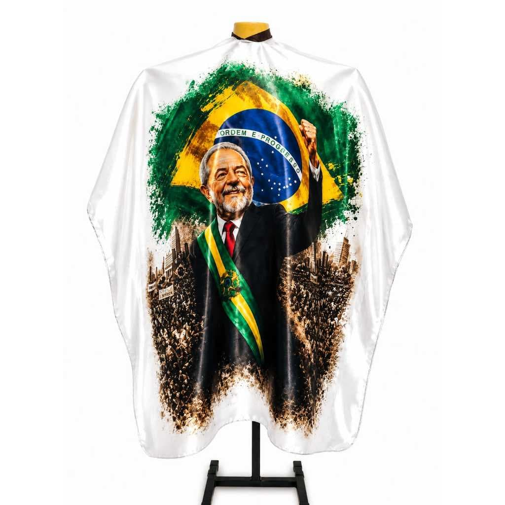 Capa Para Barbeiro Cetim Premium Profissional  Com Barbearia Salão