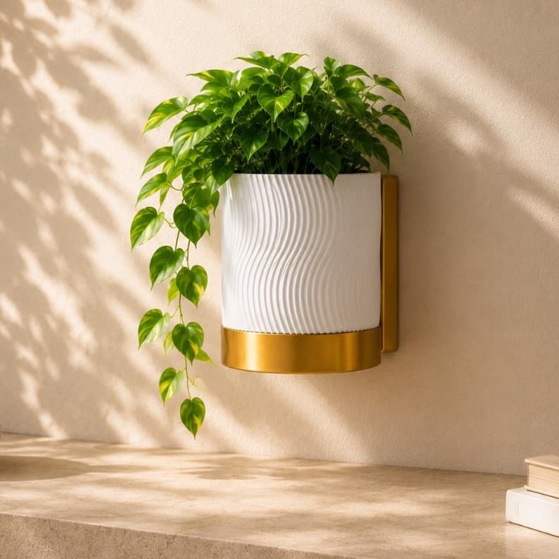 Vaso decoração de parede para plantas pendentes Moderno Espiral