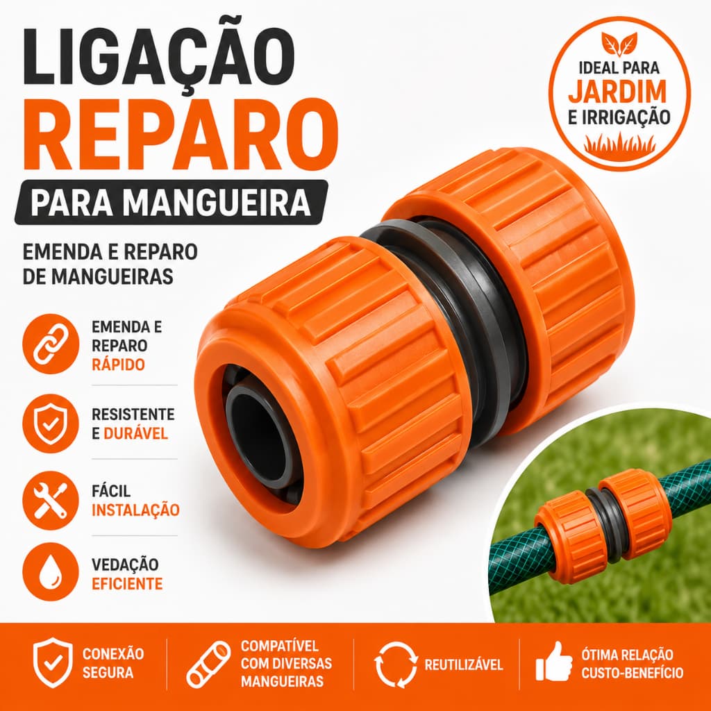 Ligação Reparo para Mangueira Emenda Conector União de Mangueira Jardim Irrigação