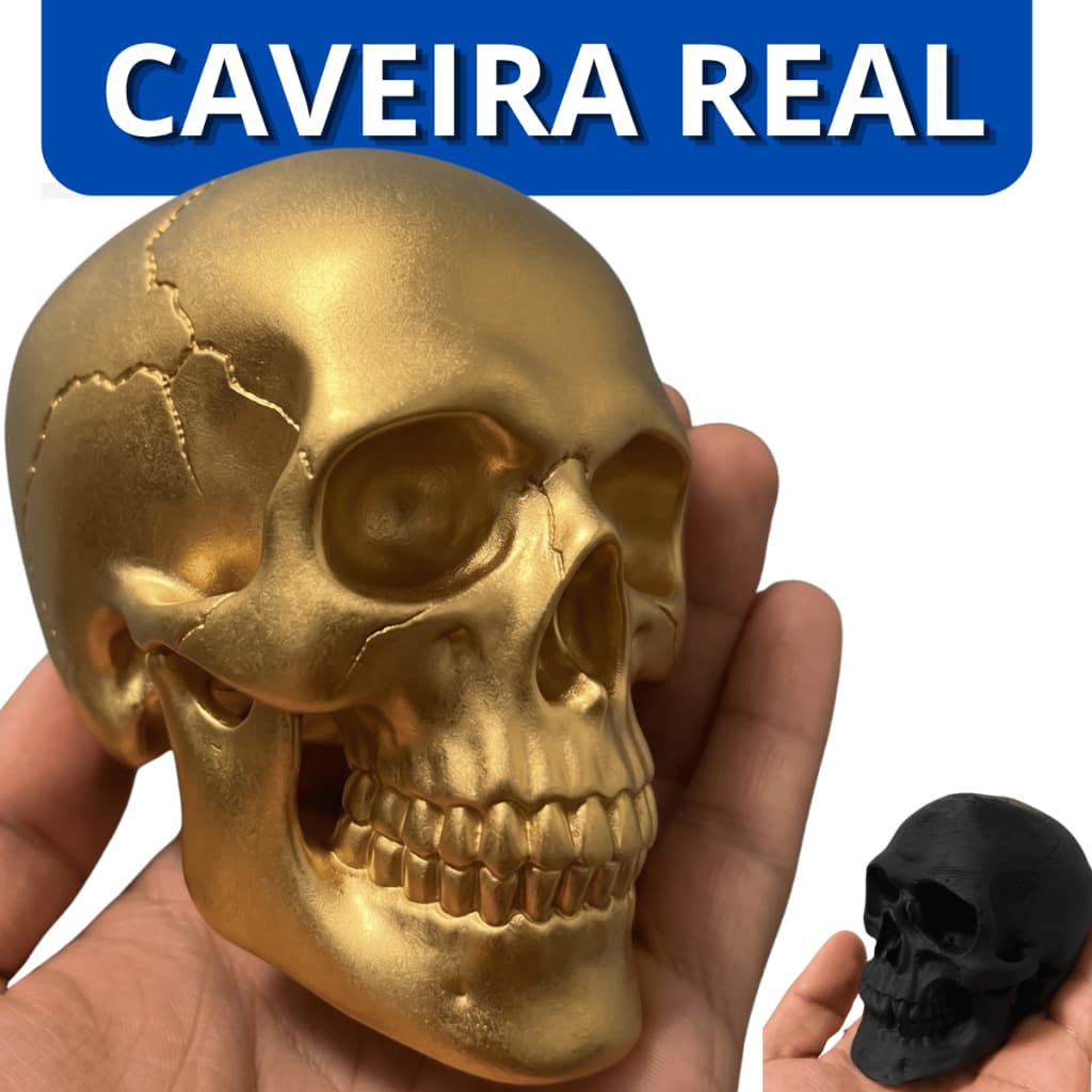 Caveira Preta Decorativa Crânio Skull Mexicana Gótica Halloween Decoração Casa Sala Quarto Presente Criativo