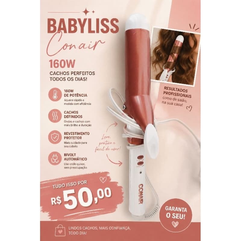 babyliss 160w cachos perfeitos