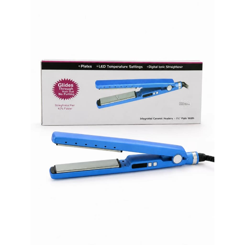Prancha Alisadora de Cabelo Profissional, Placas de Cerâmica Iônica, Display LED com Temperatura Ajustável, Aquecimento