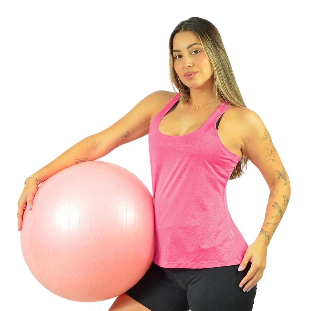 Regata Dry Costas Nadador Fitness Feminina Com Microfuros Academia