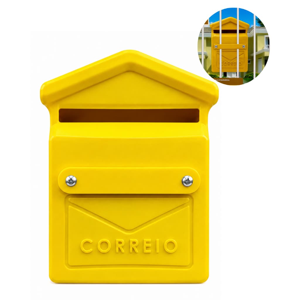 Caixa de Correio PVC para Portão e Grade Porta Cartas Correspondências