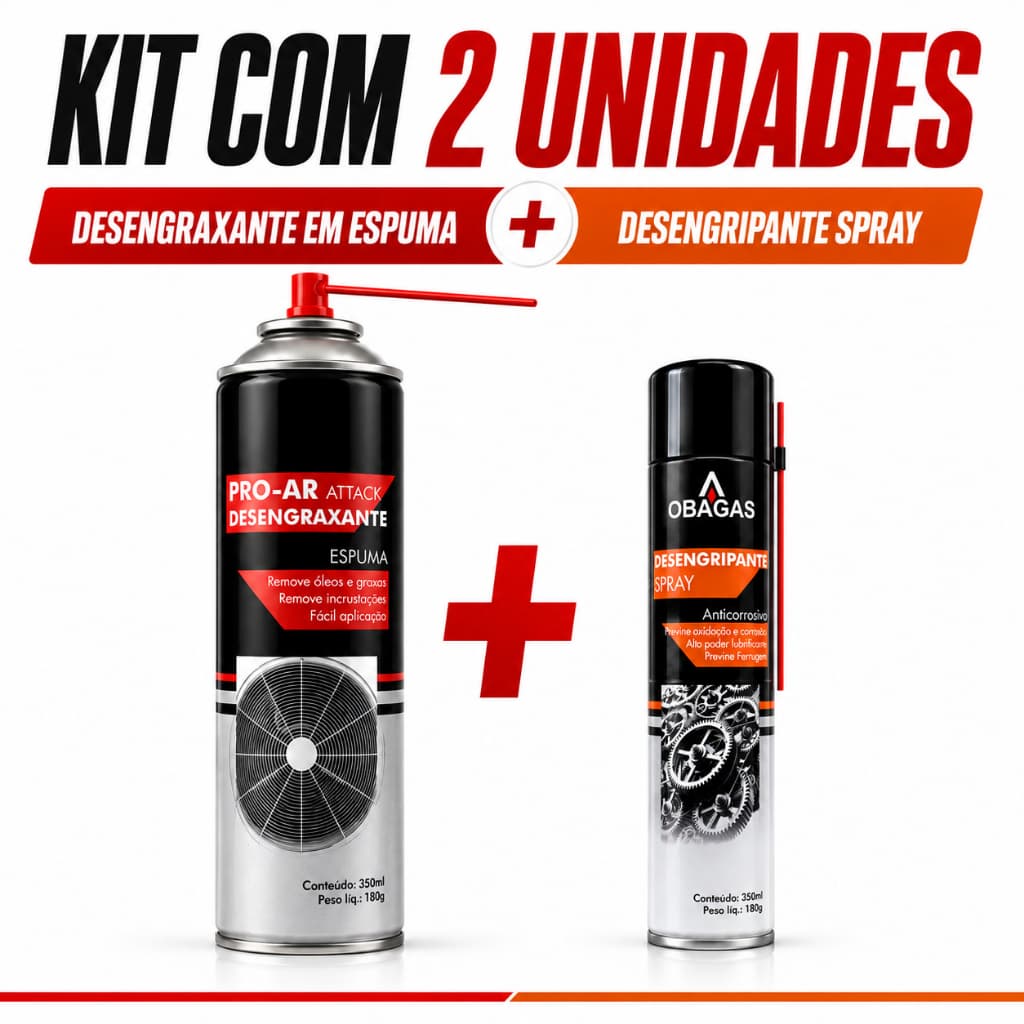 KIT Desengraxante + Desengripante Lubrificante Anticorrosivo