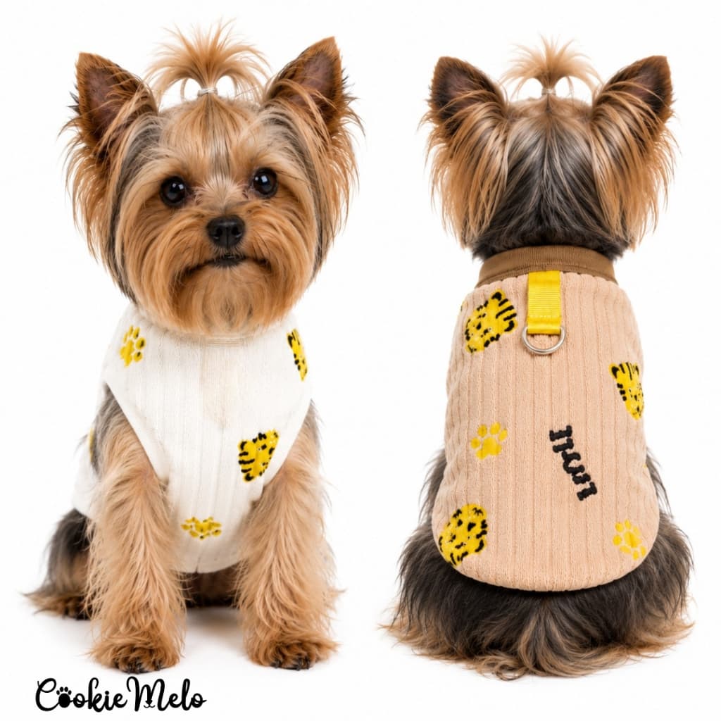 Roupa Pet Animal De Estimação Cachorro Gato Com Suporte Para Guia Tamanho P Ao G Quentinha Para Frio