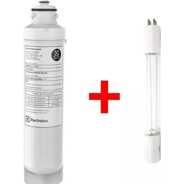 Kit 1 Refil Electrolux Pa21g, Pa26g, Pa31g C/ 1 Lâmpada Uv Cor Branco