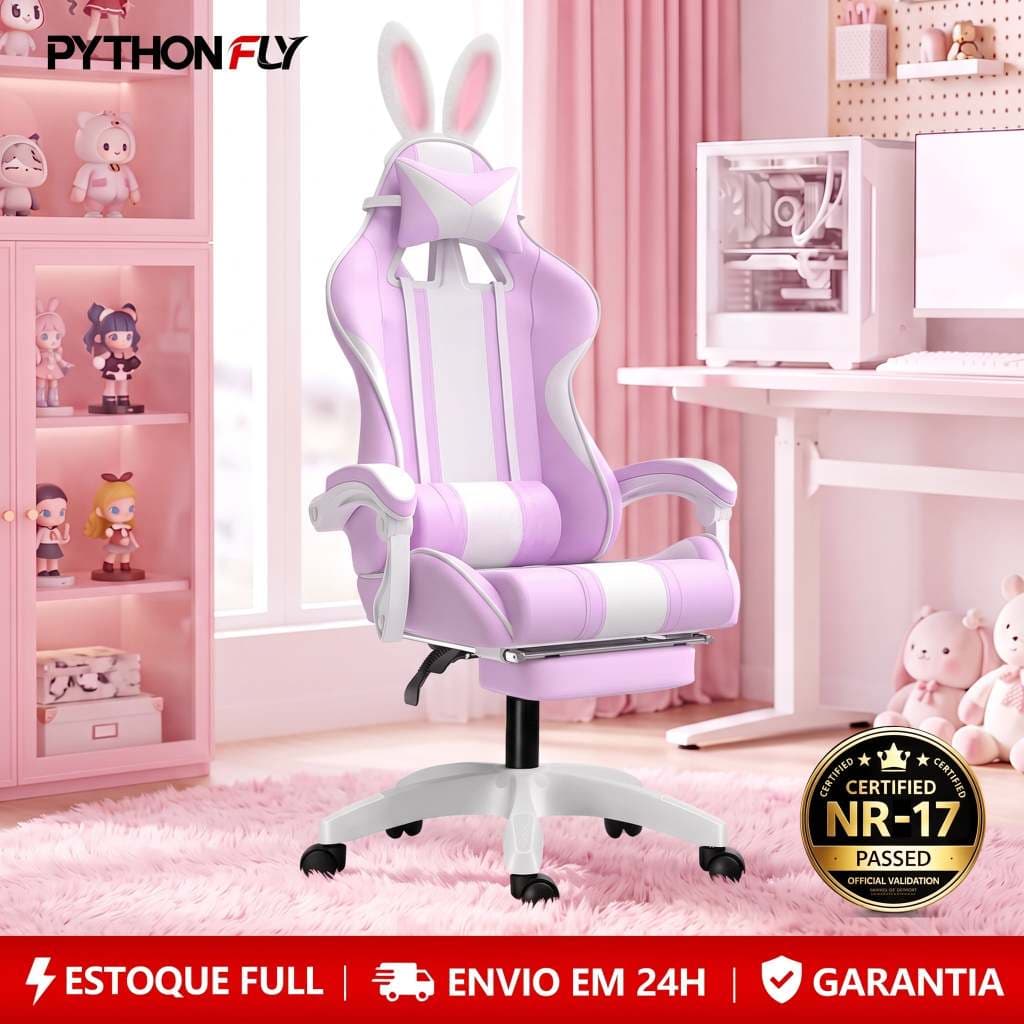 Cadeira Gamer Reclinável Ergonômica Base Giratória Cadeira Gamer Reclinável Ergonômica Base Giratória