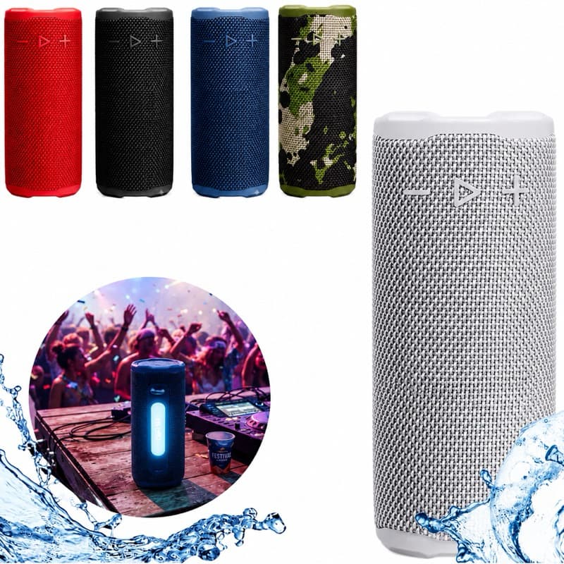 Caixa de Som Bluetooth Portátil 6W Potente, Compacta e Resistente à Água 15,5cm