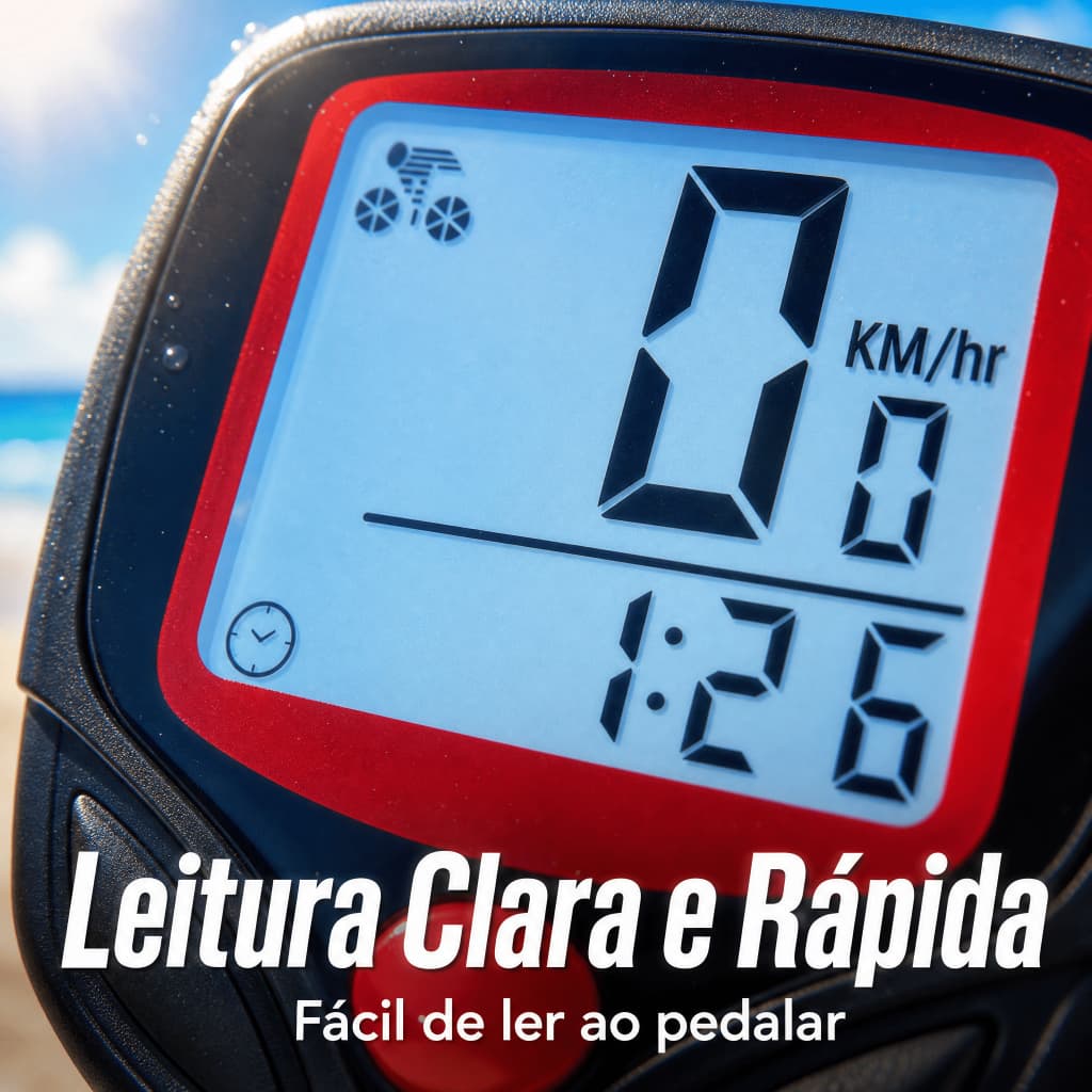 Velocímetro Digital Guidão De Bike Ciclismo Profissional Esporte Odômetro
