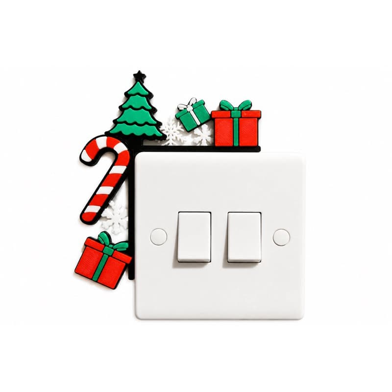 Decoração de Natal Modura para Interruptor Tomada Árvore de Natal Presente de Natal