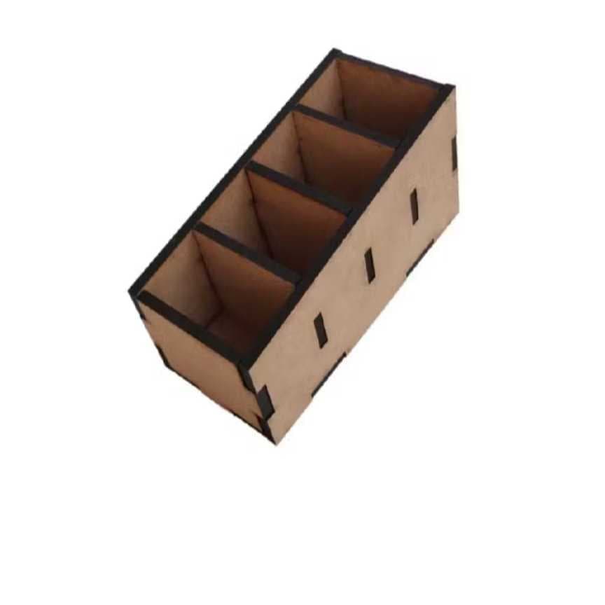Porta controle mdf crú 6mm com 4 divisórias.