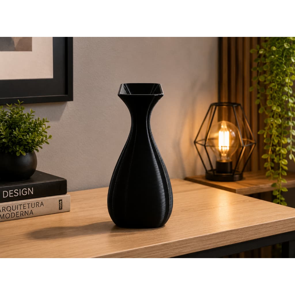 VASO DE DECORAÇÃO DESIGN MODERNO PARA DECORAÇÃO PRETO OU BRANCO  Sala Rack Vaso Centro De Mesa