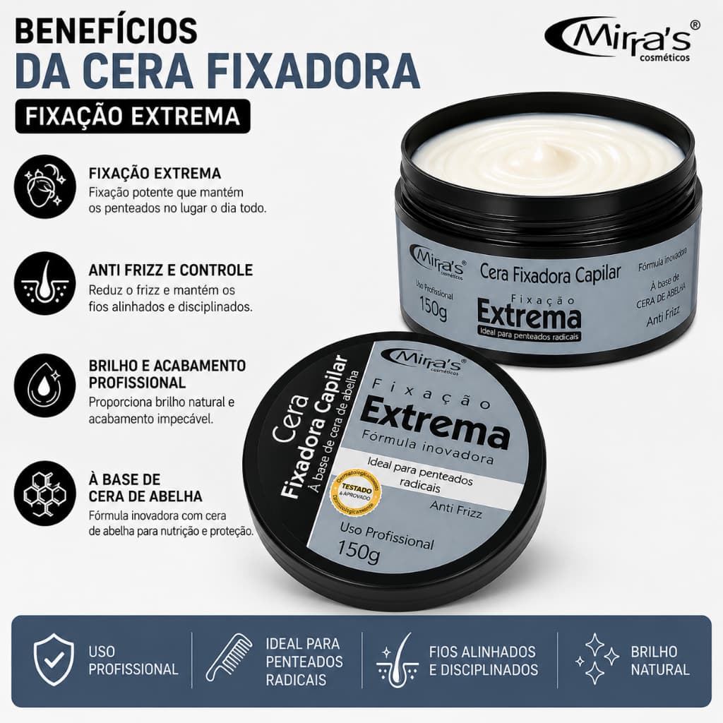 POMADA CERA FIXACAO CAPILAR EXTREMA 150G - MIRRAS - PROMOÇÃO