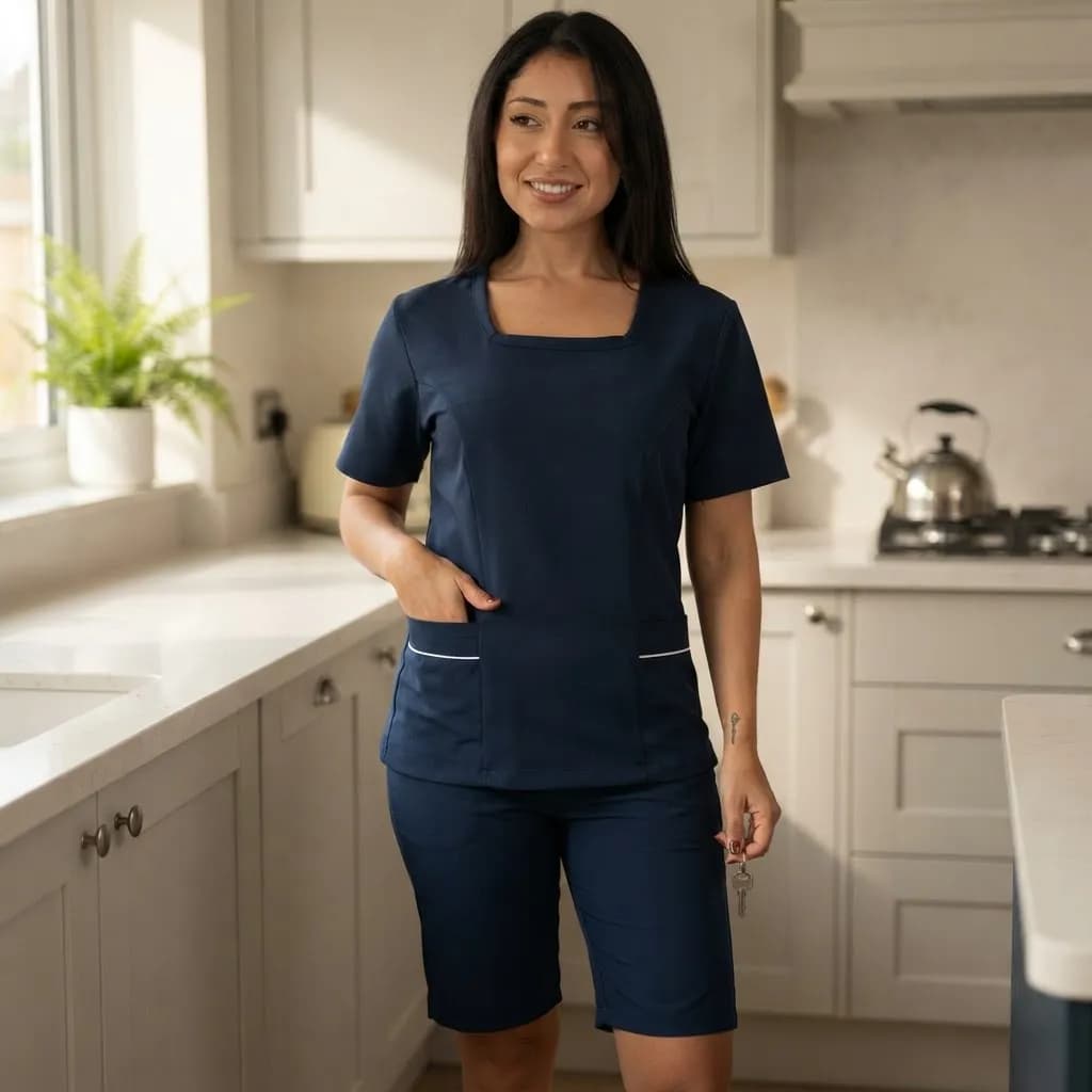 Conjunto Bermuda E Jaleco Com Elastano Maleável Confortável