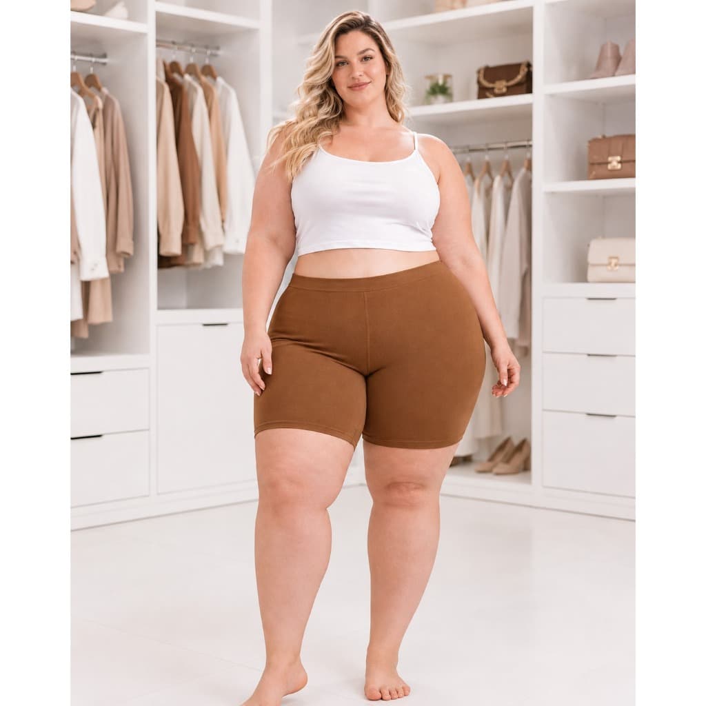 Bermuda Anti Atrito SUPER BIG PLUS SIZE não ASSADURA Anaguá lycra do Tam 46 ao 68
