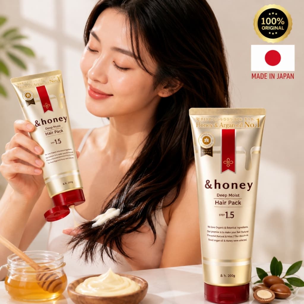 Honey Deep Moist Hair Pack 1.5 Mascara Capilar Japonesa Tratamento Intensivo Original