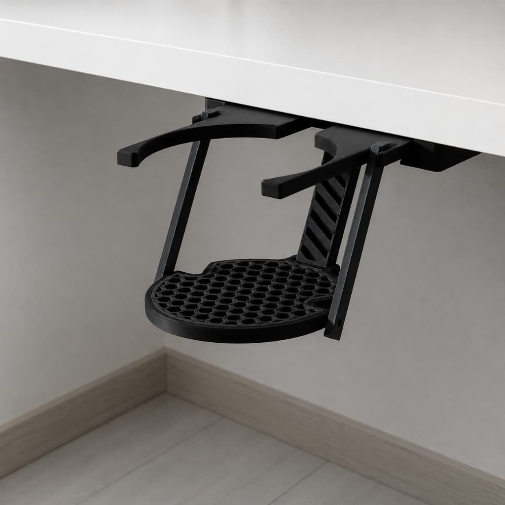Suporte Porta Copo Dobrável para Mesa Minimalista Invisível Retrátil Apoio de Copo Escritório Gamer Home Office
