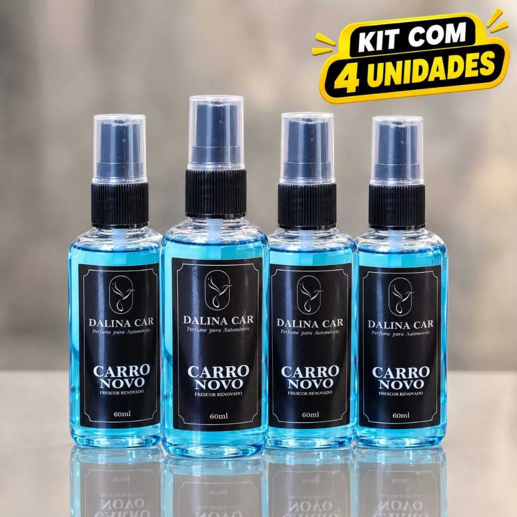 Kit 4 Cheirinho Carro Novo Perfume Automotivo 60ml Arominha Luxo