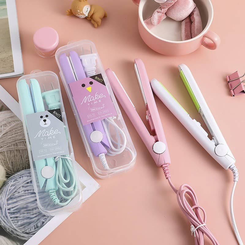Mini Prancha De Cabelo Pequena Portátil Chapinha Profissional Com Case Transporte Bivolt